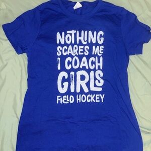 Field Hockey Coach T-Shirt - Blue